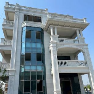 厦门 白麻花岗岩别墅外墙干挂效果展示