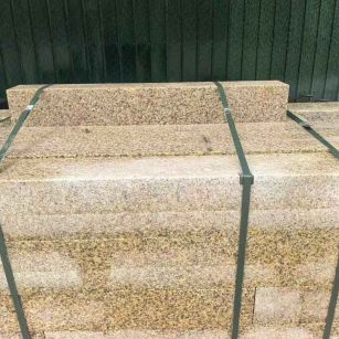 厦门 黄金麻花岗岩石材机切面栏杆料半成品