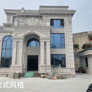 厦门 白麻花岗岩别墅外墙干挂