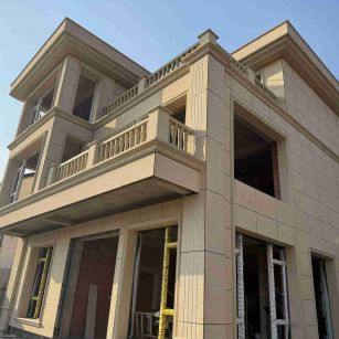 厦门 黄金麻花岗岩石材荔枝面外墙干挂效果展示