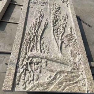 厦门 黄金麻雕刻板浮雕迎客松