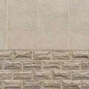 厦门 黄金麻自然面蘑菇石配荔枝面干挂