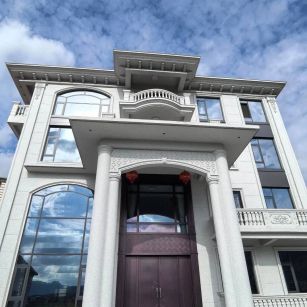 厦门白麻别墅外墙干挂石材效果示例