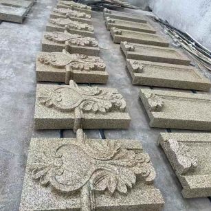 厦门 黄金麻花岗岩别墅外墙雕刻板