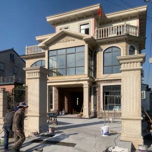 厦门 黄金麻花岗岩荔枝面别墅外墙干挂私家专属