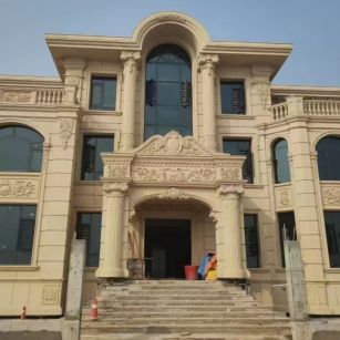 厦门 黄金麻花岗岩别墅外墙干挂