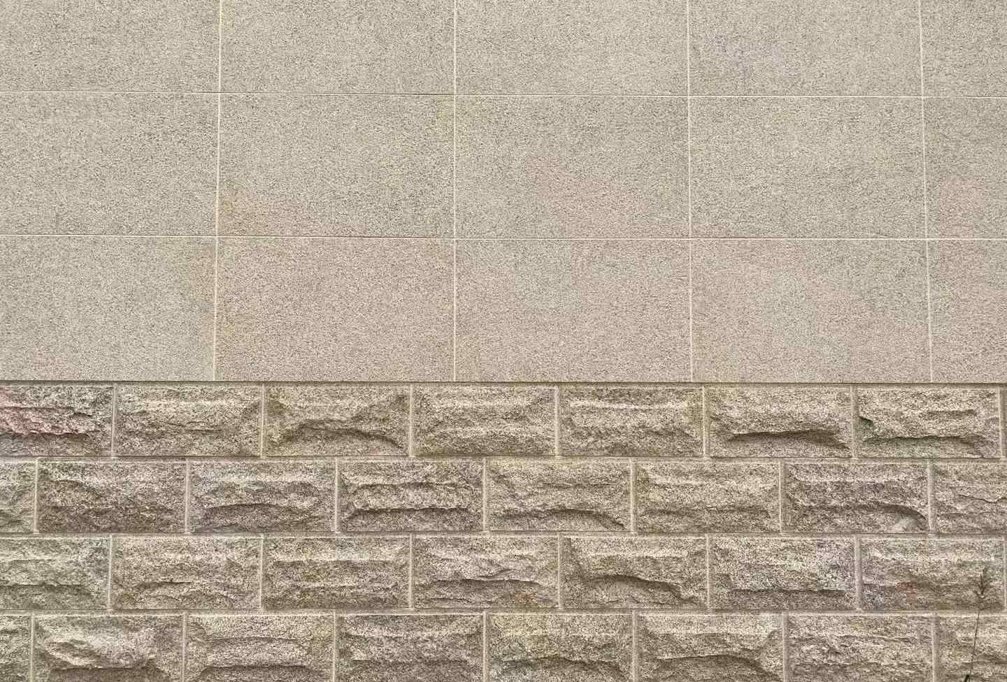 厦门 黄金麻自然面蘑菇石配荔枝面干挂