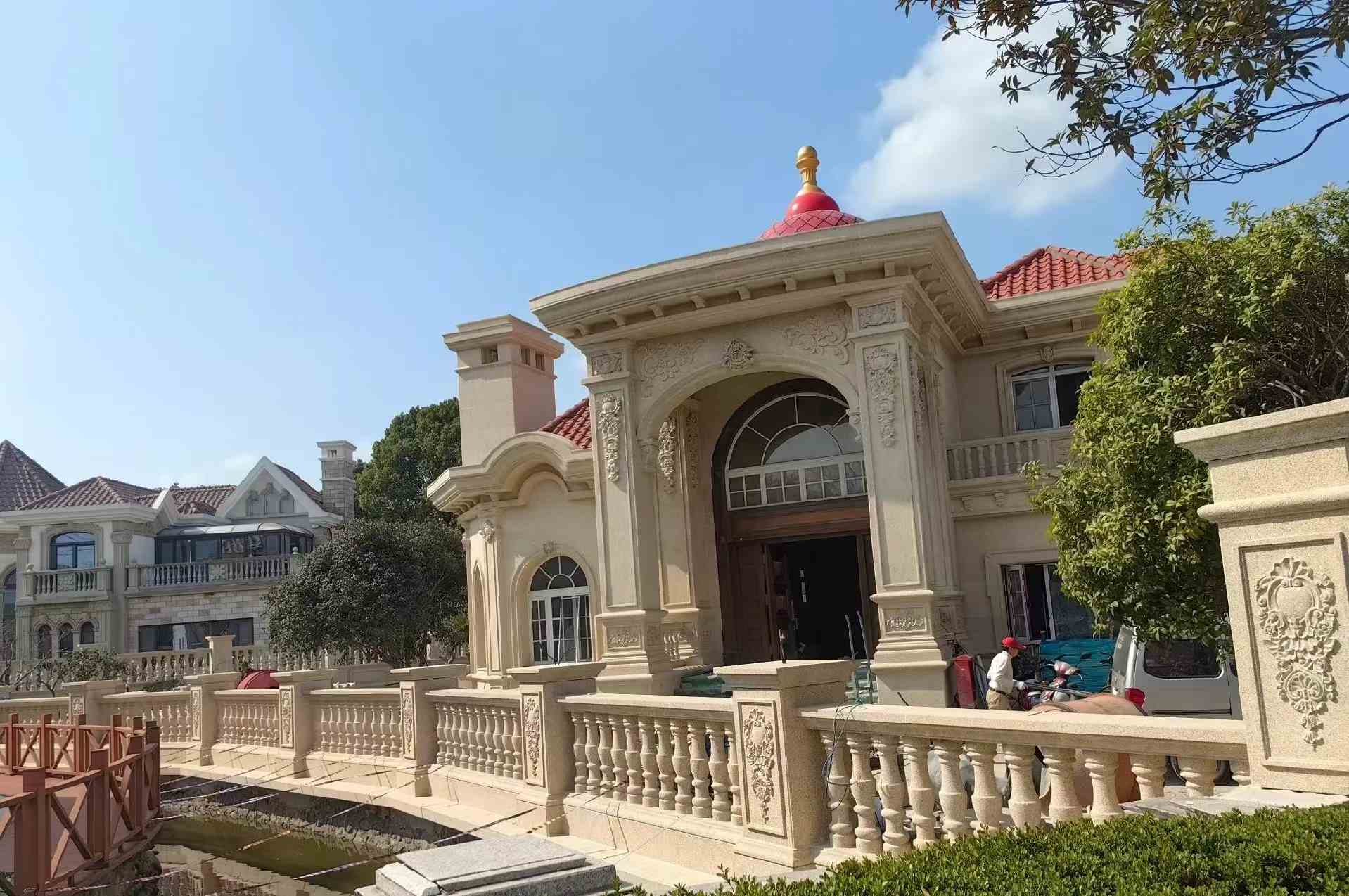 厦门 黄金麻花岗岩欧式别墅