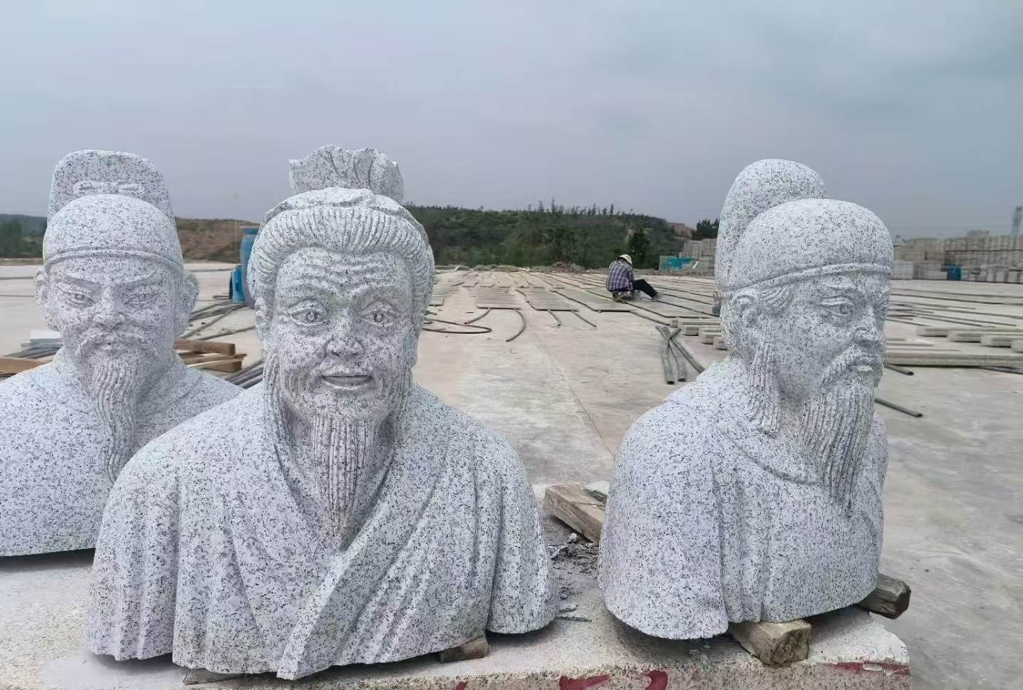 厦门 白麻花岗岩石材人物立体雕刻