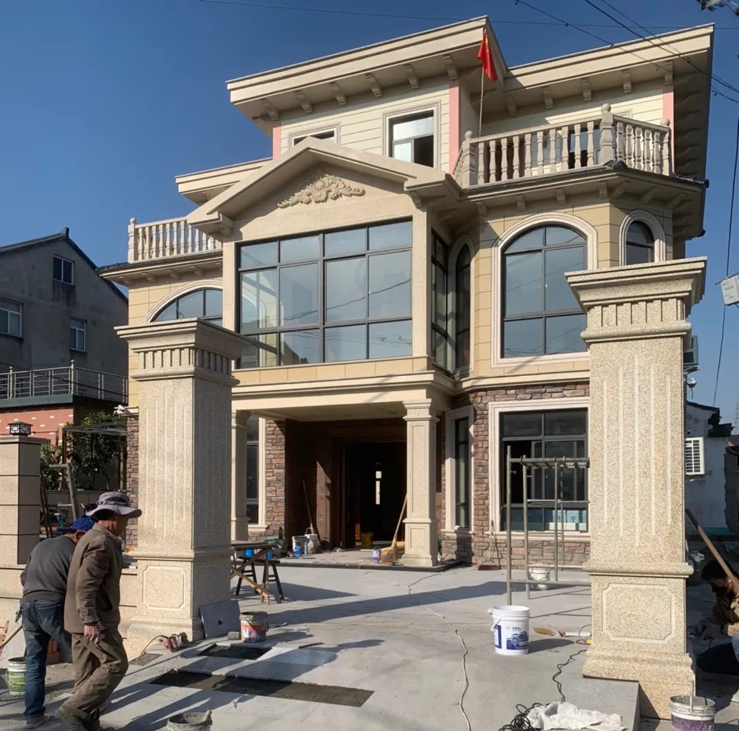 厦门 黄金麻花岗岩荔枝面别墅外墙干挂私家专属