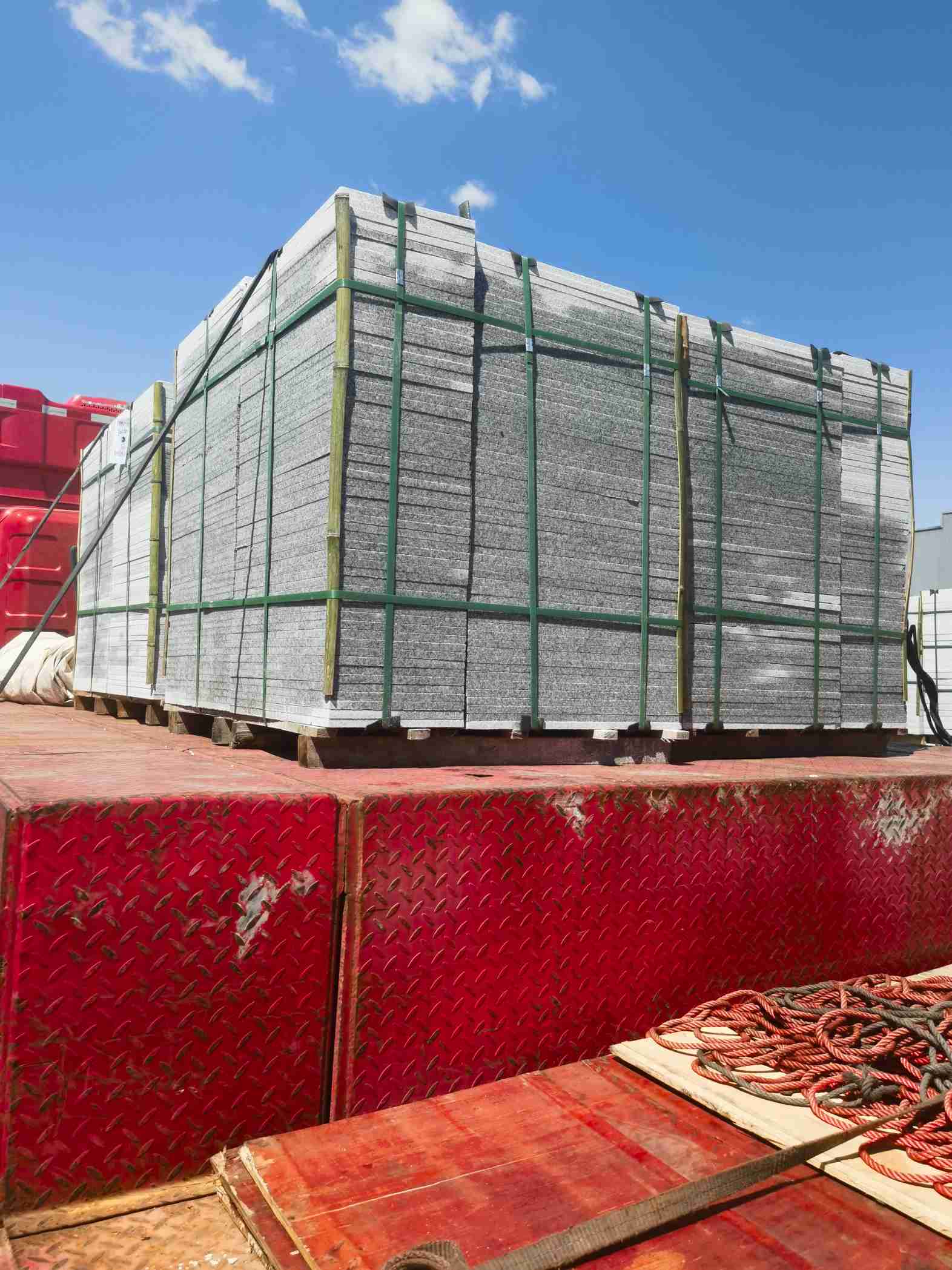 厦门 芝麻白火烧规格板地铺石300*600/600*600