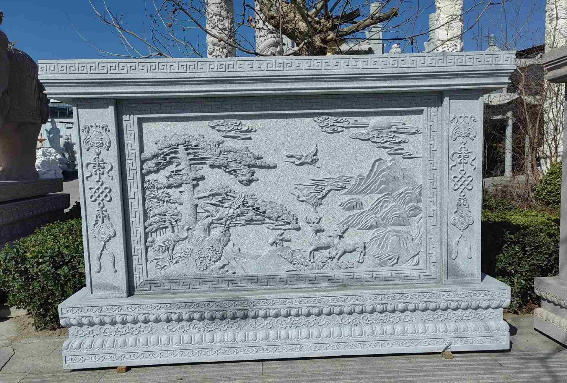 厦门 芝麻白大型照壁，屏风，影壁